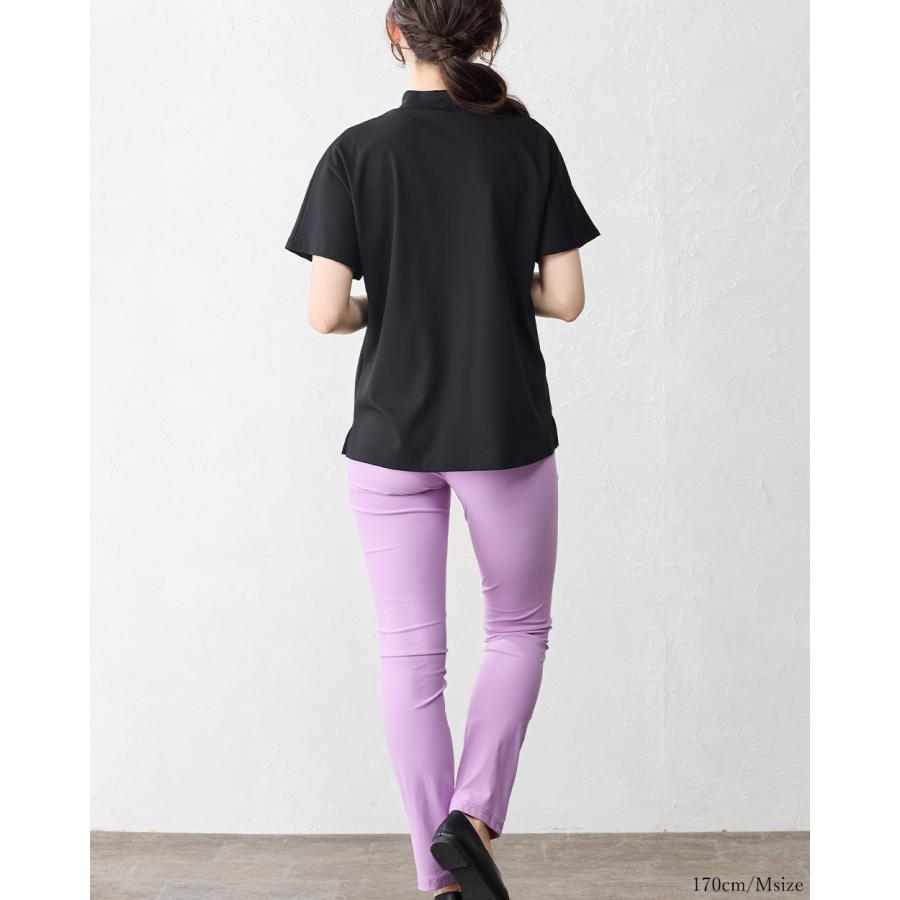 強撚コットン 日本製 トップス カットソー Tシャツ プルオーバー モックネック きれいめ 上品 レディース 半袖 大人カジュアル 綿100％ |  | 19