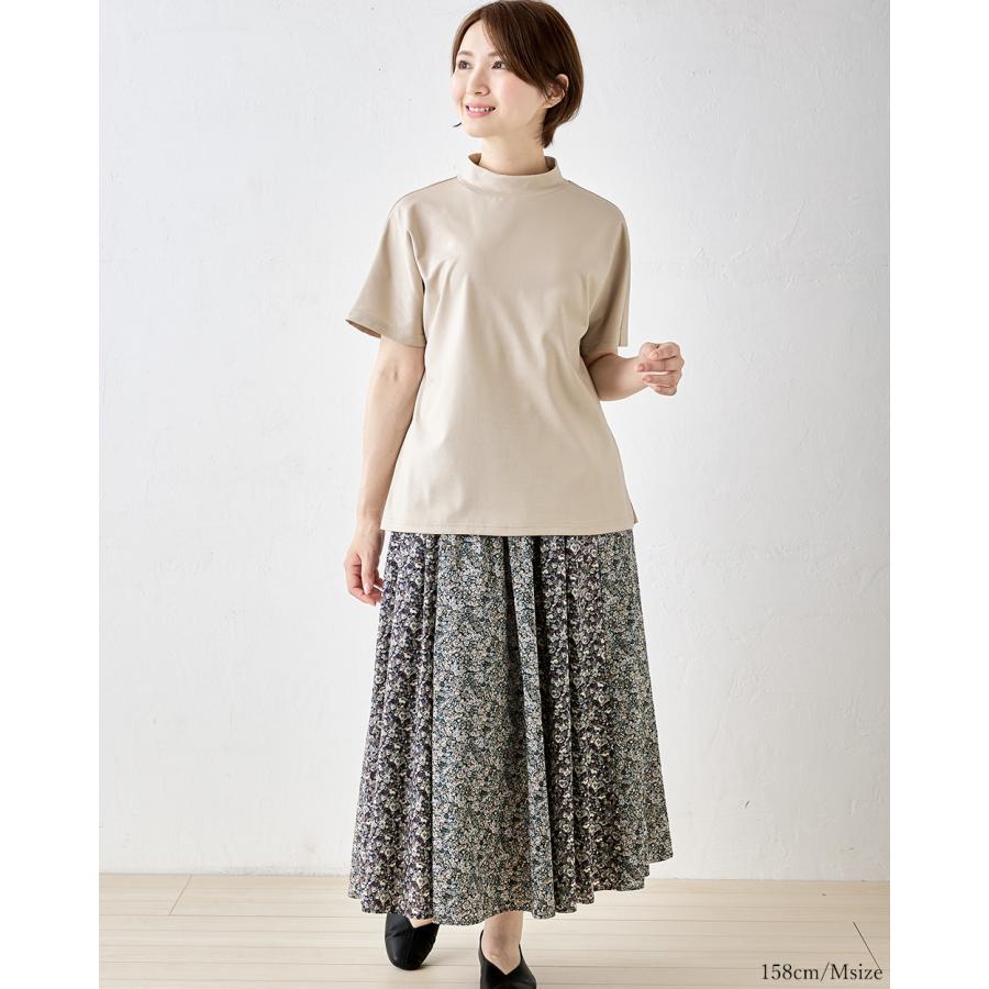 強撚コットン 日本製 トップス カットソー Tシャツ プルオーバー モックネック きれいめ 上品 レディース 半袖 大人カジュアル 綿100％ |  | 11