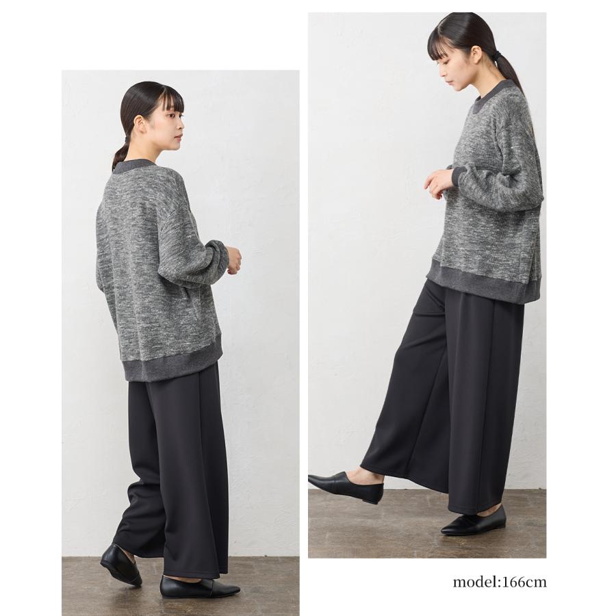 ウール リネン トレーナー プルオーバー レディース シェットランドウール リネン メリノウール 日本製 カジュアル 杢調 バイカラー |  | 15