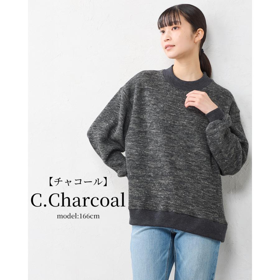 ウール リネン トレーナー プルオーバー レディース シェットランドウール リネン メリノウール 日本製 カジュアル 杢調 バイカラー |  | 16