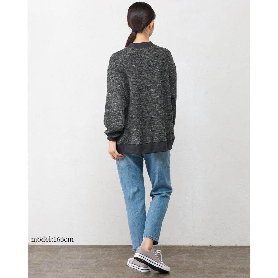 ウール リネン トレーナー プルオーバー レディース シェットランドウール リネン メリノウール 日本製 カジュアル 杢調 バイカラー |  | 18