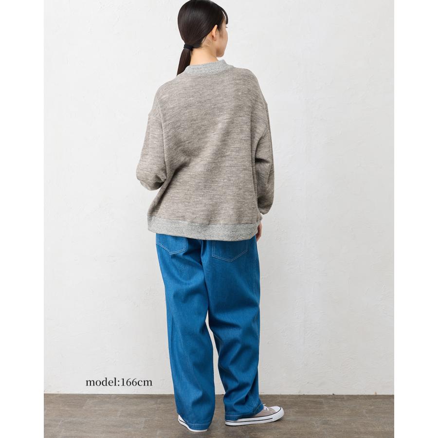 ウール リネン トレーナー プルオーバー レディース シェットランドウール リネン メリノウール 日本製 カジュアル 杢調 バイカラー |  | 12