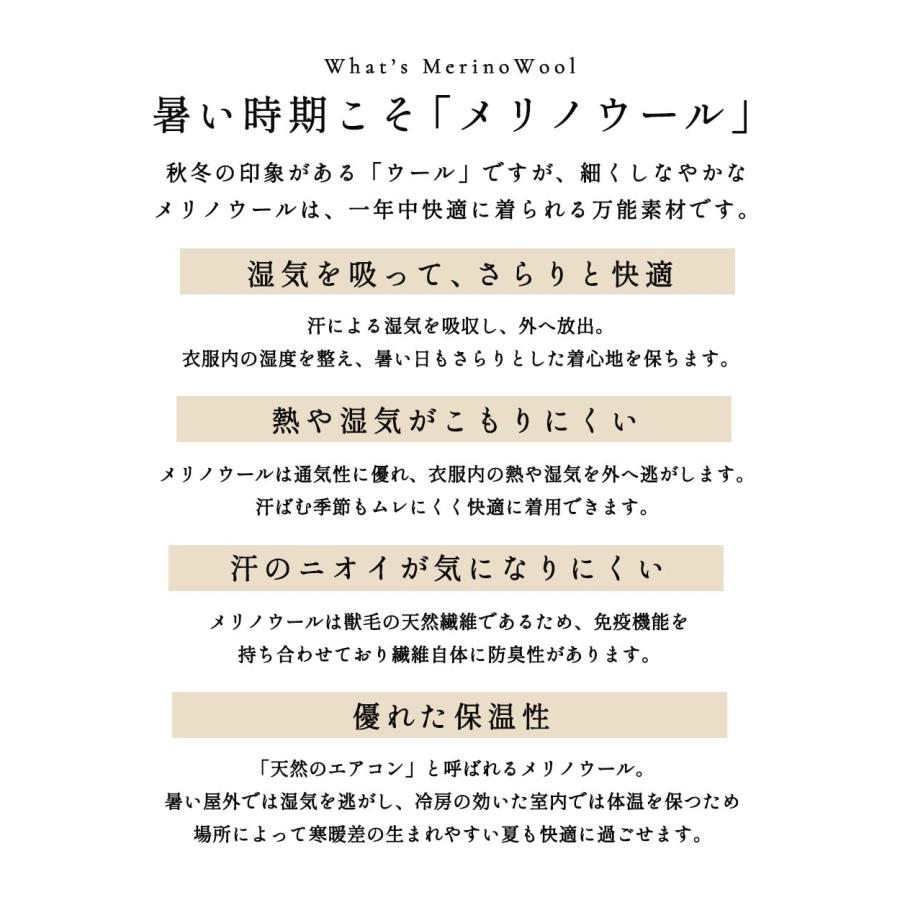 メリノウール Tシャツ 半袖 モックネック ハイネック 日本製 インナー ウール100% 山登り 登山 レディース 無地 カットソー アンダーウェア 洗えるウール |  | 09
