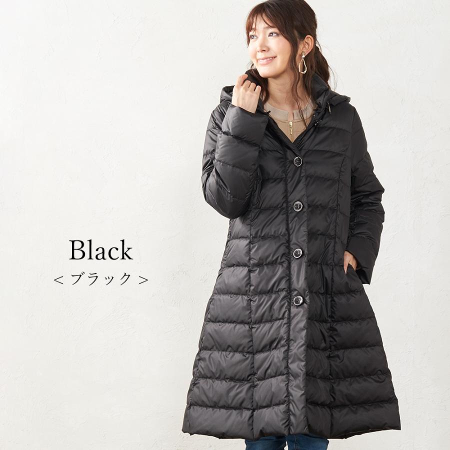 ★美品★EPOCA ダウン コート ツイード Mサイズ(40) Aライン ダウンコート レディース ロング アウター 秋冬 ダウンジャケット A