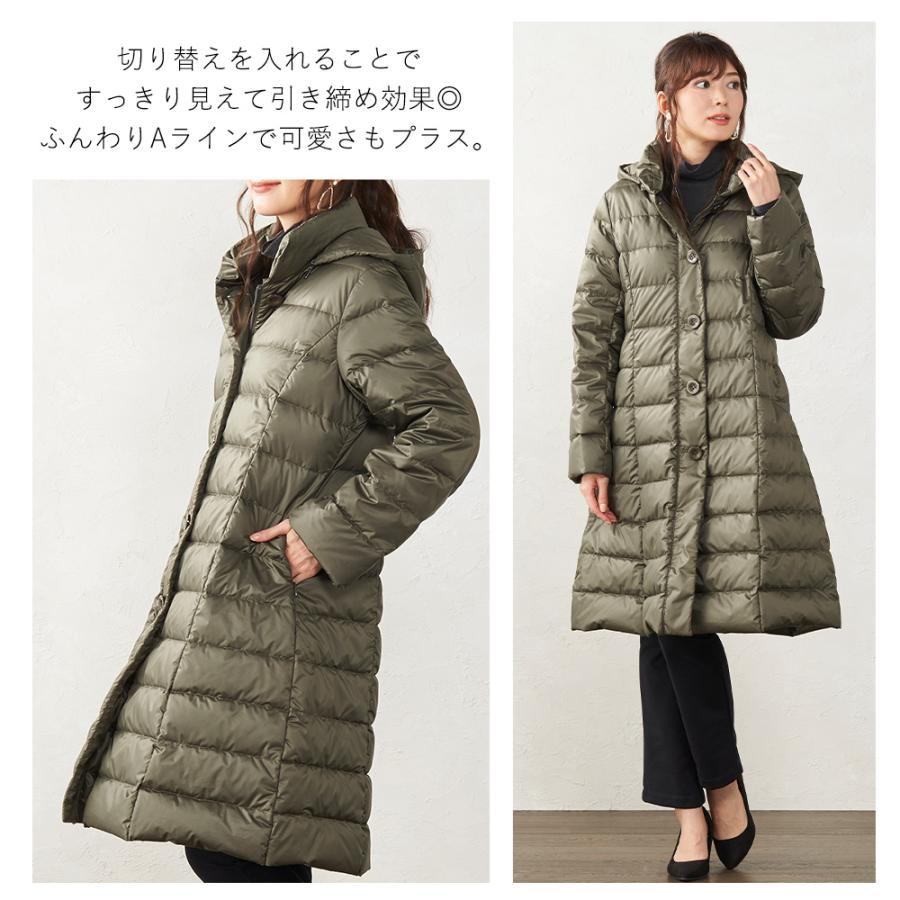 ダウンコート レディース ロング アウター 秋冬 ダウンジャケット A