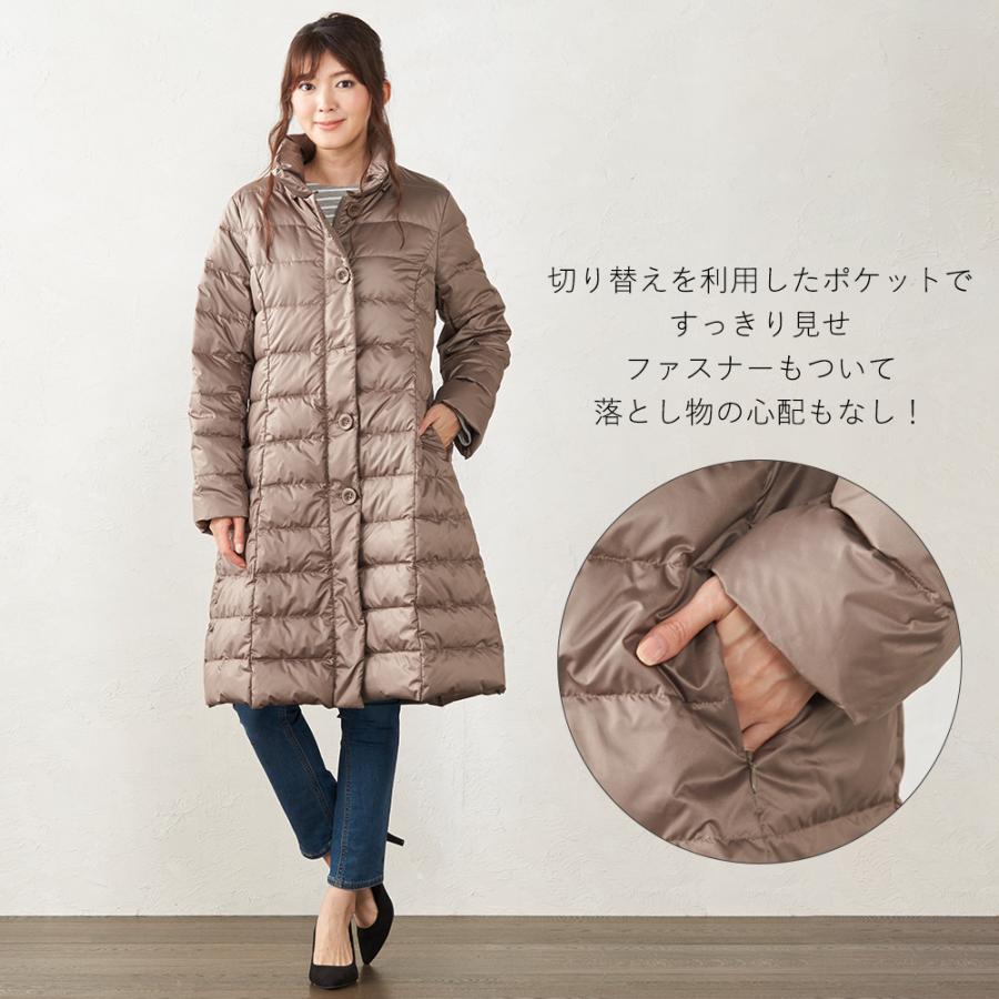 ダウンコート レディース ロング アウター 秋冬 ダウンジャケット Aライン コート 長袖 暖かい 防風 婦人服 ミセス ダウンコート レディース ロング アウター 秋冬 ダウンジャケット A