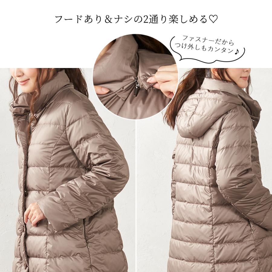 ダウンコート レディース ロング アウター 秋冬 ダウンジャケット A