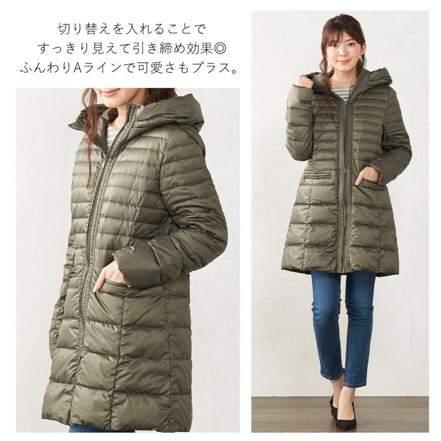 ダウンコート レディース ロング アウター 秋冬 ダウンジャケット A