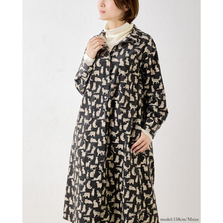 リバティ ブラウス シャツ コーデュロイ シャツワンピース ワンピース  