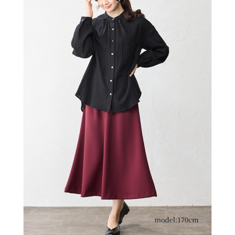 メリノウール シャツ ブラウス 日本製 ウール100% ウールガーゼ マルエリ 襟付き レギュラーカラー 長袖 レディース トップス |  | 22