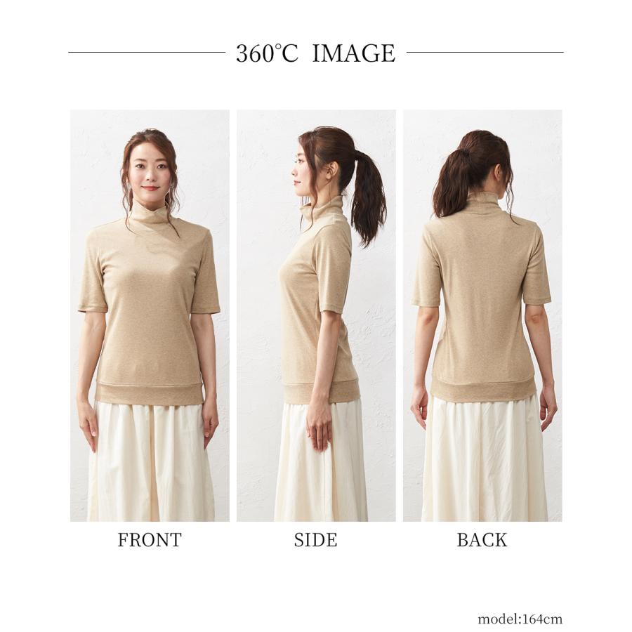 Tシャツ レディース カットソー トップス 半袖 綿 日本製 オーガニック