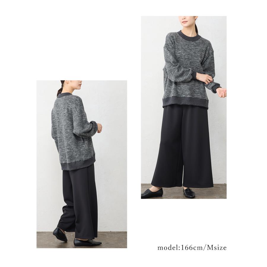 日本製 皺知らず ワイドパンツルック レディース 大きいサイズ M L LL 3L S きれいめ 春 夏 秋 冬 ウエストゴム セットアップ イージーケア |  | 21