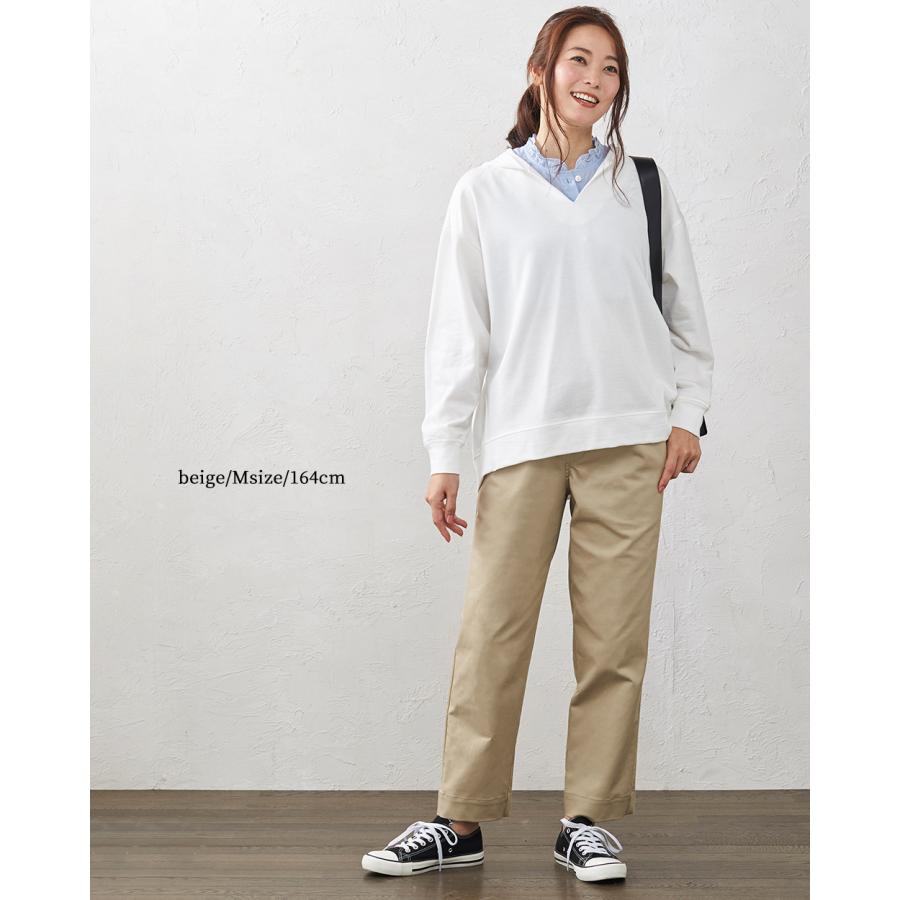 ワイドパンツルック チノパン レディース 仕事用 コーデ ストレート 春 夏 秋 冬 太め ワイド ゆったり 大きいサイズ テーパード 40代 50代 60代 ご試着対象 |  | 14