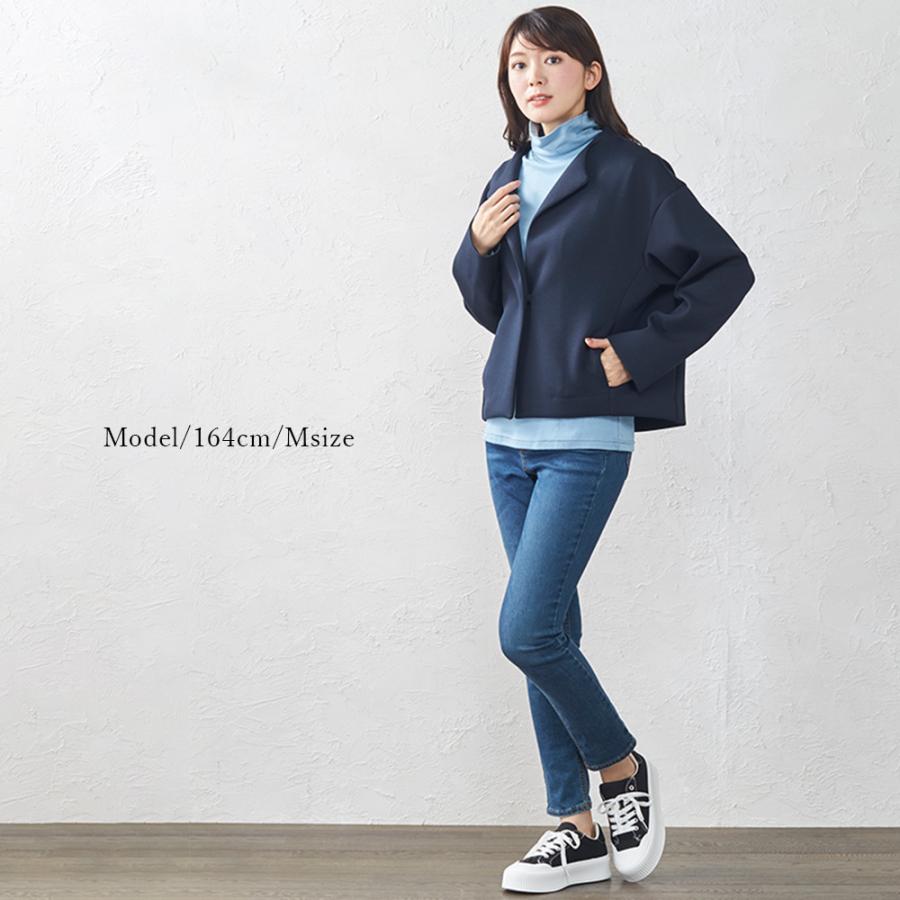 ショートジャケット レディース 秋冬 ショートコート 40代 50代 ノー
