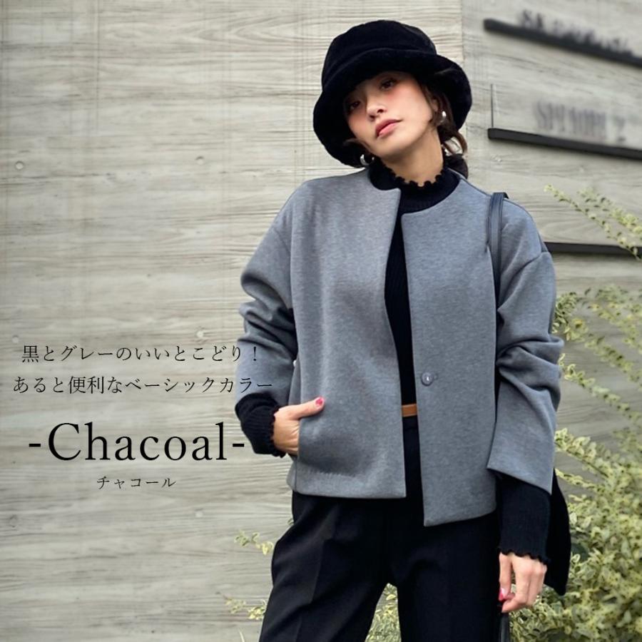 ショートジャケット レディース 秋冬 ショートコート 40代 50代 ノー