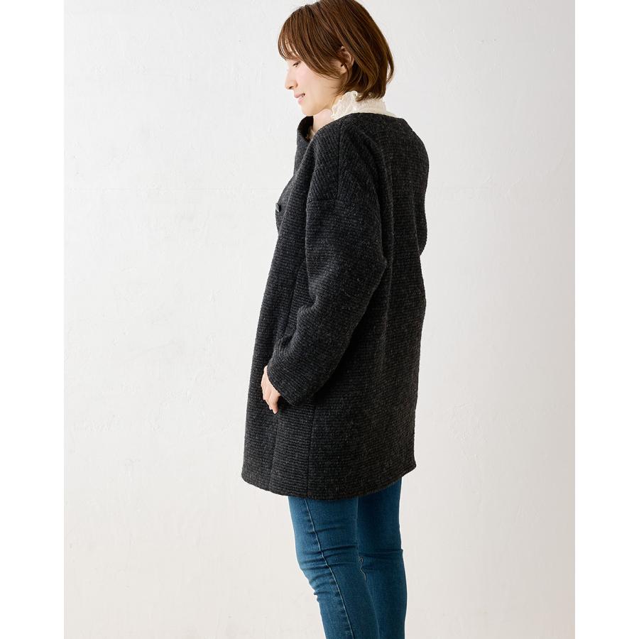 薄手軽量　ウールコート イタリー製生地 軽量 ウール コート 暖かい 軽い ロング レディース