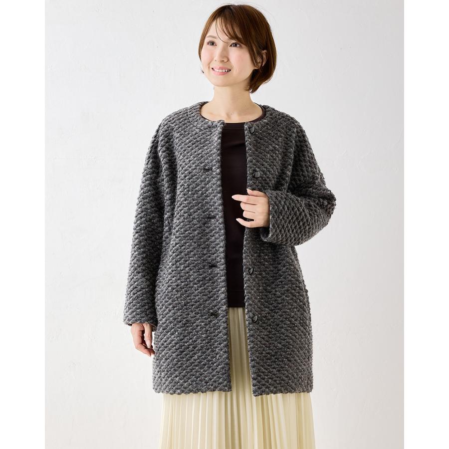 薄手軽量　ウールコート イタリー製生地 軽量 ウール コート 暖かい 軽い ロング レディース