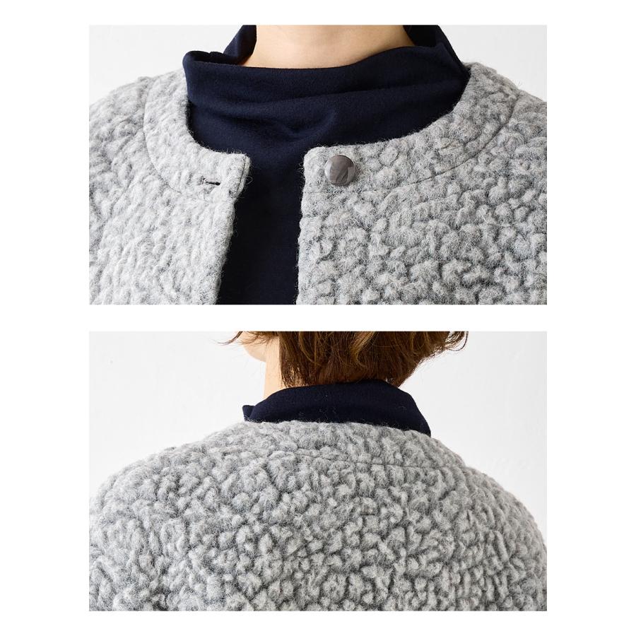 イタリー製生地 軽量 ウール コート 暖かい 軽い ロング レディース