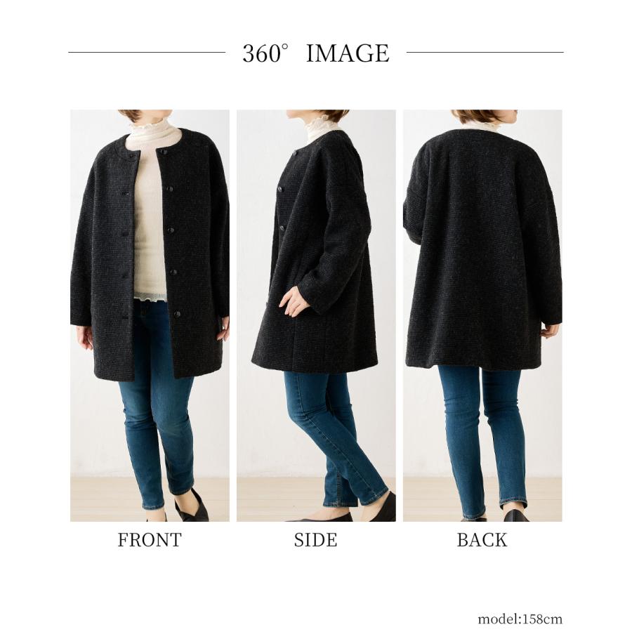 イタリー製生地 軽量 ウール コート 裏付き 暖かい あったかい 軽い ロング アウター レディース 入学式 卒業式 母 キレイめ スーツ ノーカラー ウールコート 春 秋 冬 通勤 仕事 きれいめ 着回し 体型カバー ミドル丈 ミディアム丈 防寒 シンプル ゆったり 大人 イタリー製生地 軽量 ウール コート 暖かい 軽い ロング レディース