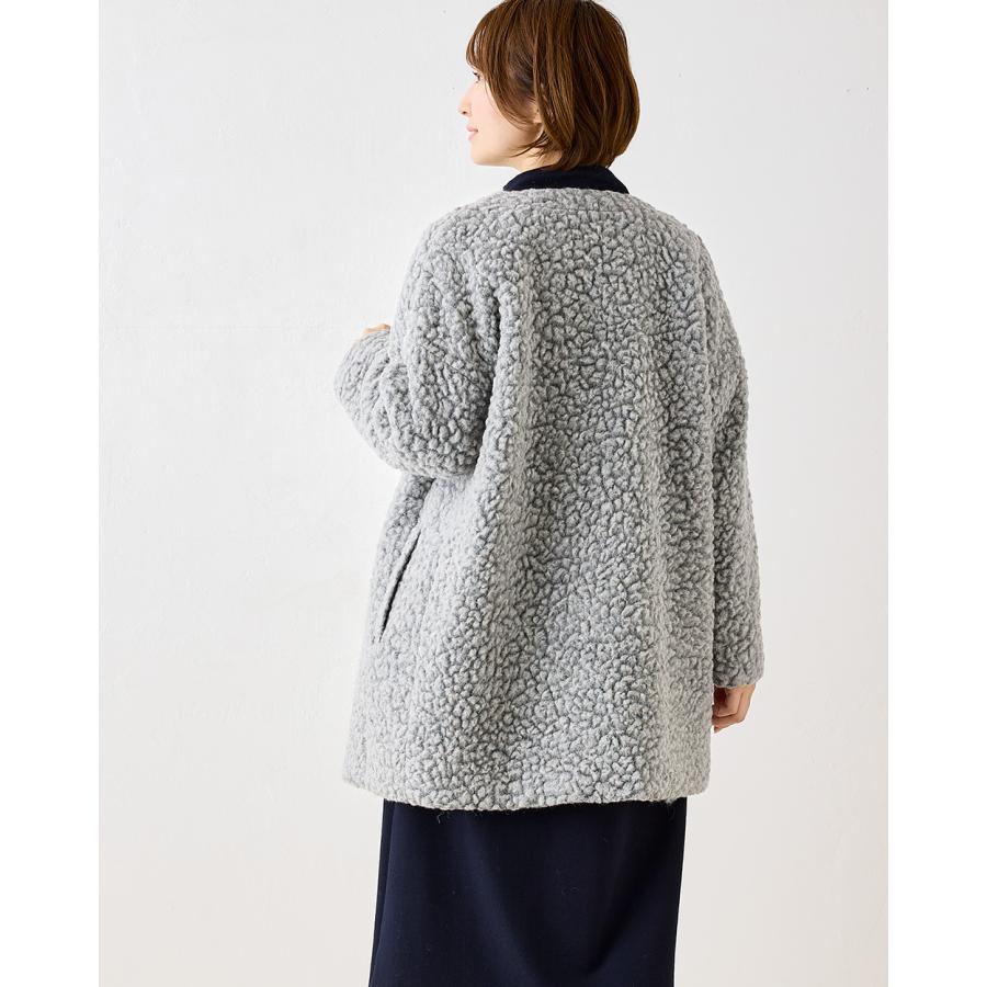 イタリー製生地 軽量 ウール コート 暖かい 軽い ロング レディース