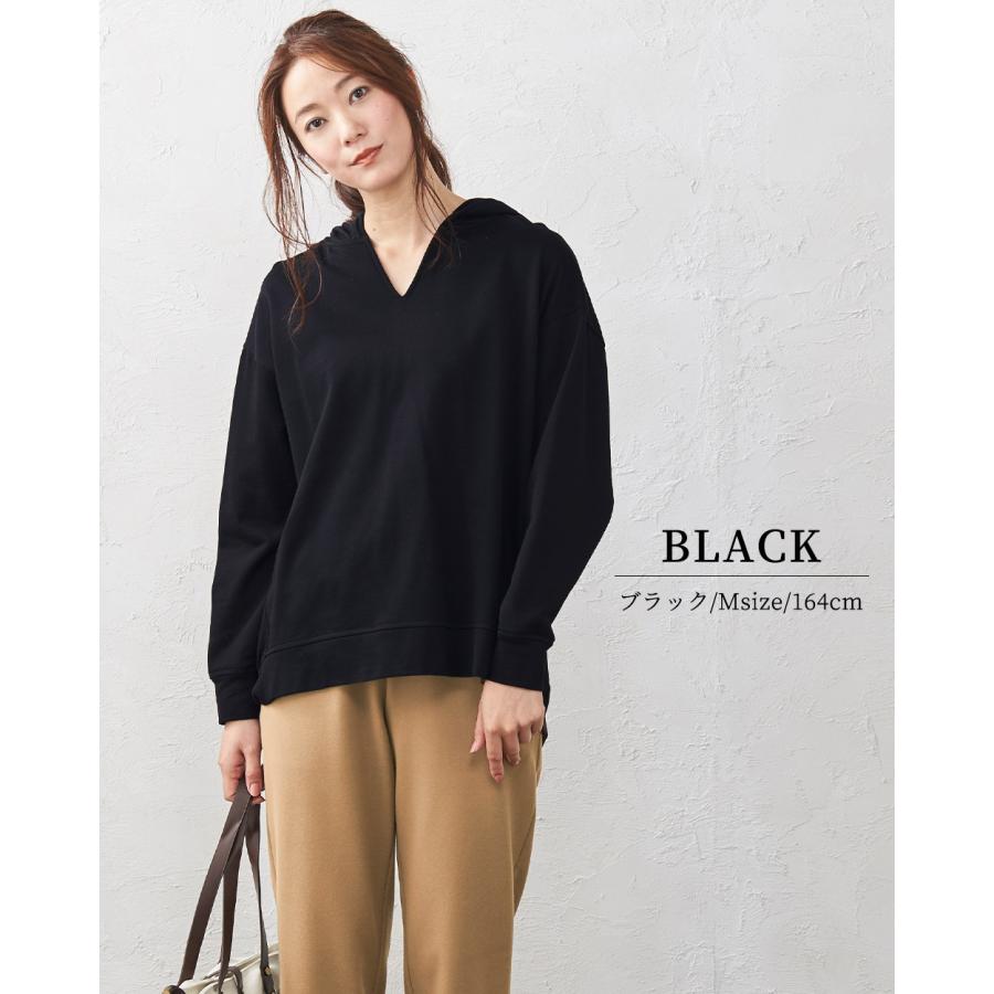 日本製 オーガニックコットン トレーナー スウェット プルオーバー パーカー 裏毛 ゆったり 大きいサイズ キーネック 長袖 綿100% |  | 18