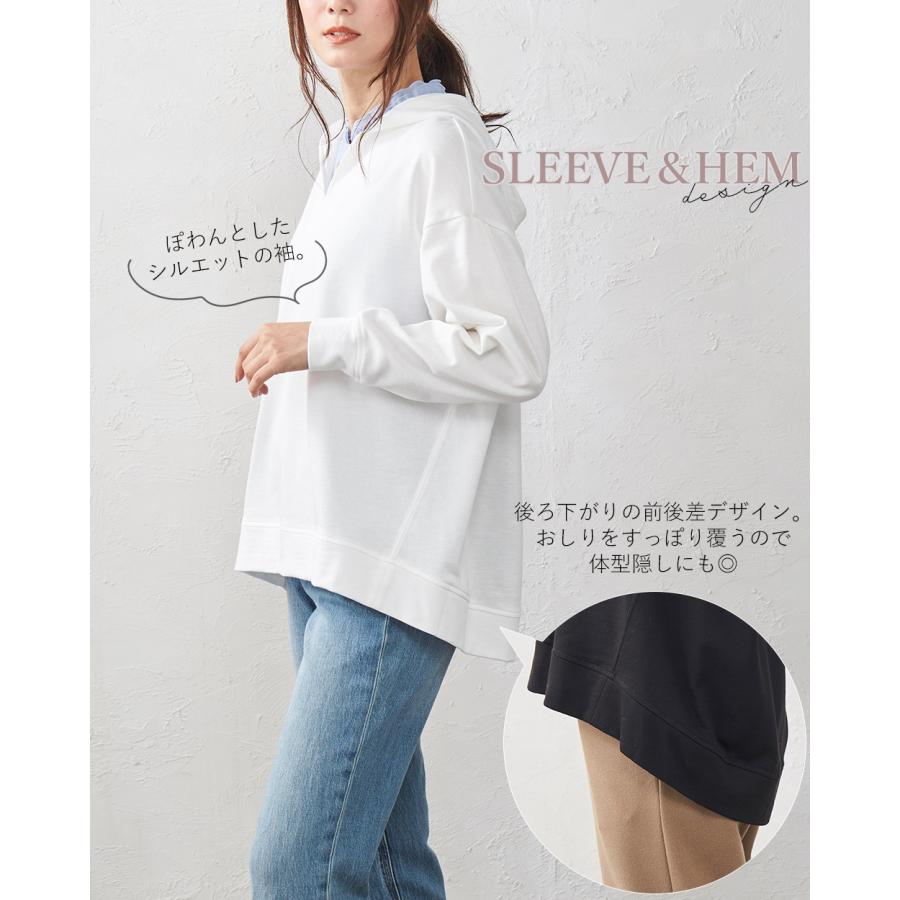 日本製 オーガニックコットン トレーナー スウェット プルオーバー パーカー 裏毛 ゆったり 大きいサイズ キーネック 長袖 綿100% |  | 20
