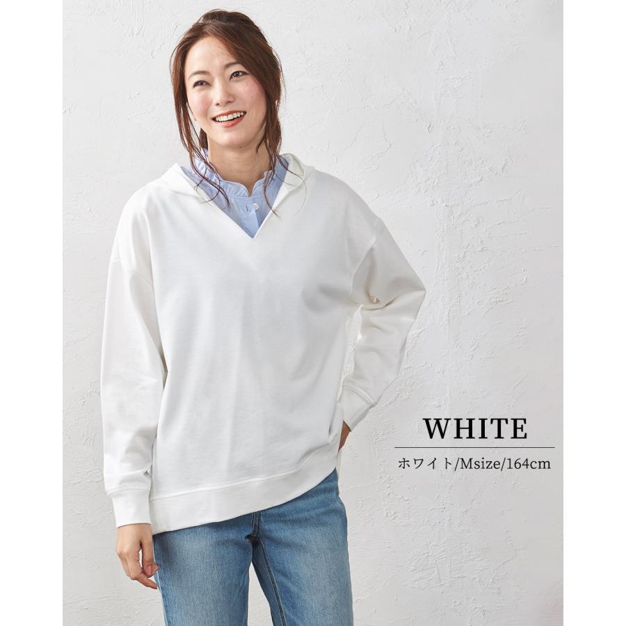 日本製 オーガニックコットン トレーナー スウェット プルオーバー パーカー 裏毛 ゆったり 大きいサイズ キーネック 長袖 綿100% |  | 09