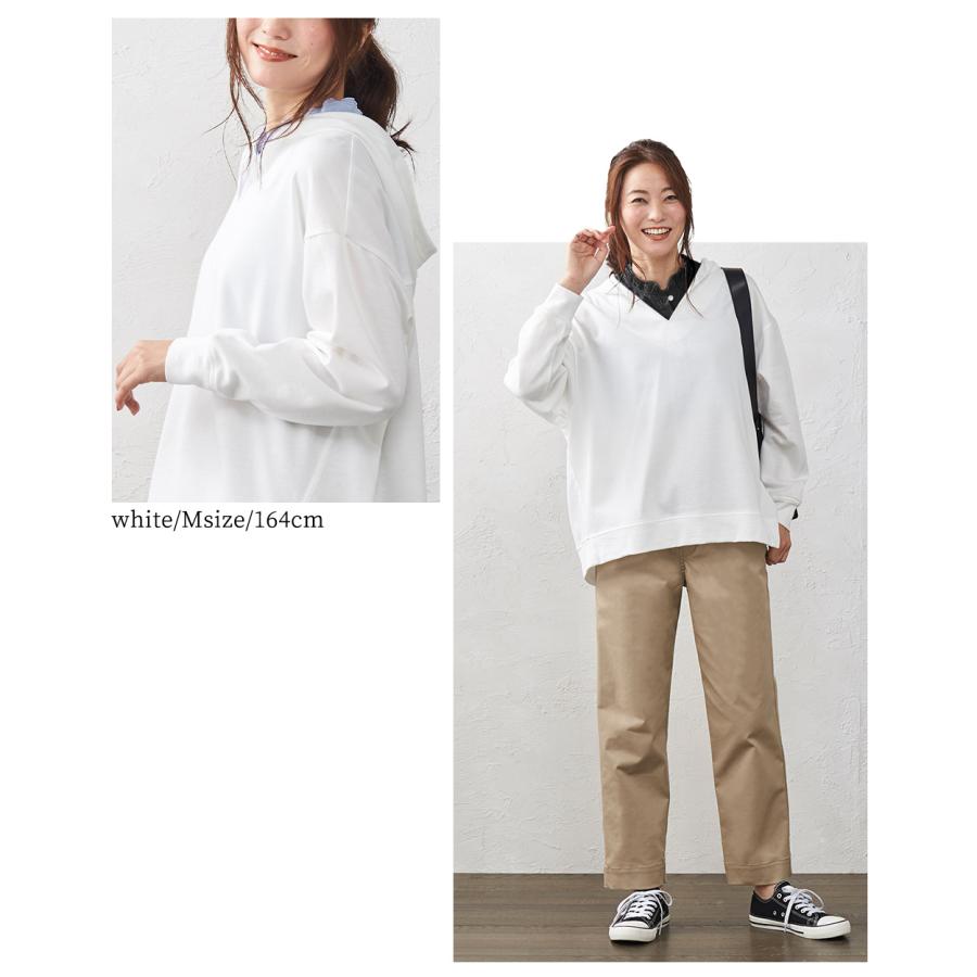 日本製 オーガニックコットン トレーナー スウェット プルオーバー パーカー 裏毛 ゆったり 大きいサイズ キーネック 長袖 綿100% |  | 11