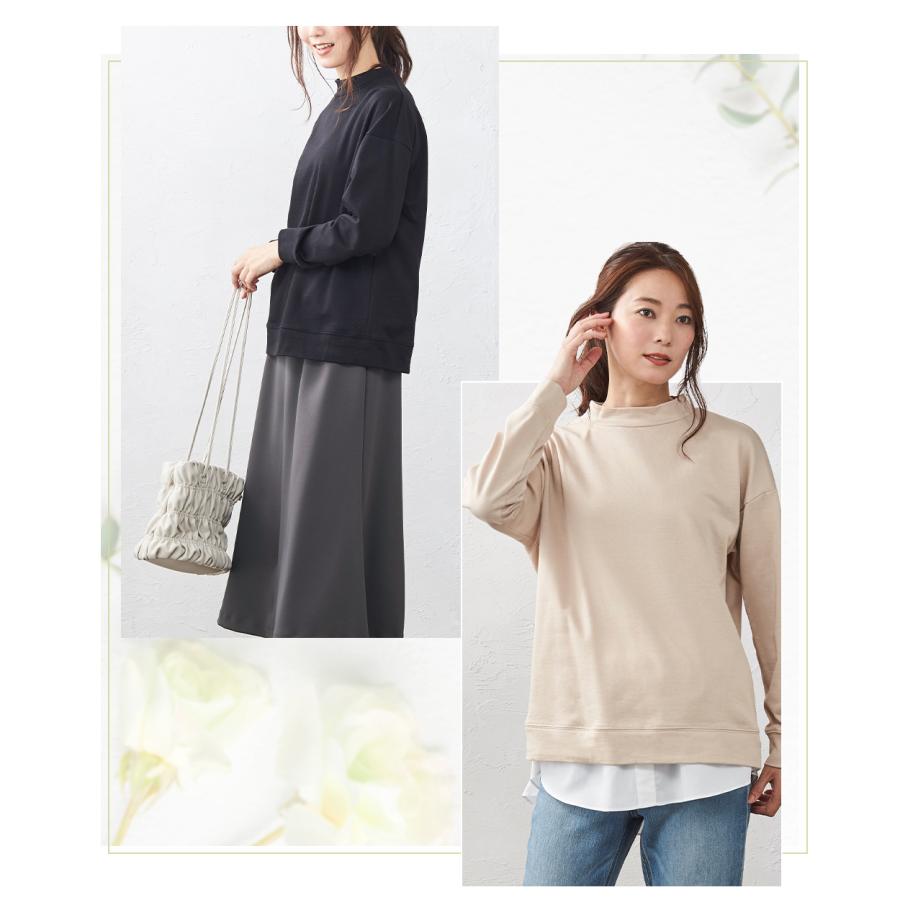 日本製 オーガニックコットン トレーナー スウェット プルオーバー 裏毛 ゆったり 大きいサイズ モックネック 長袖 綿100% |  | 05