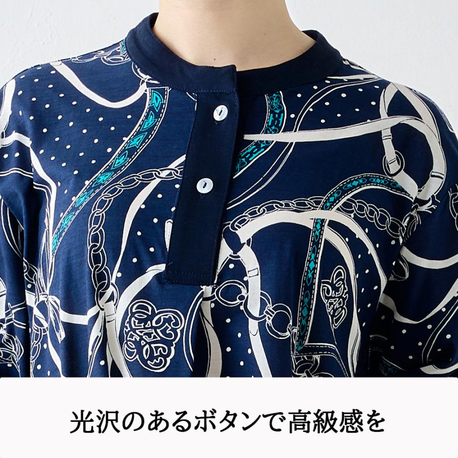限定品】日本製 ブラウス アート柄 レディース 綿100％ 春 夏 秋