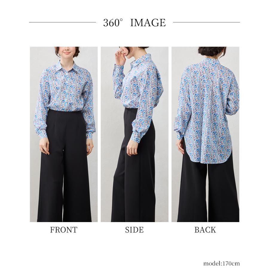 リバティ LIBERTY シャツ衿 日本製 花柄 フラワー ボタニカル プリント