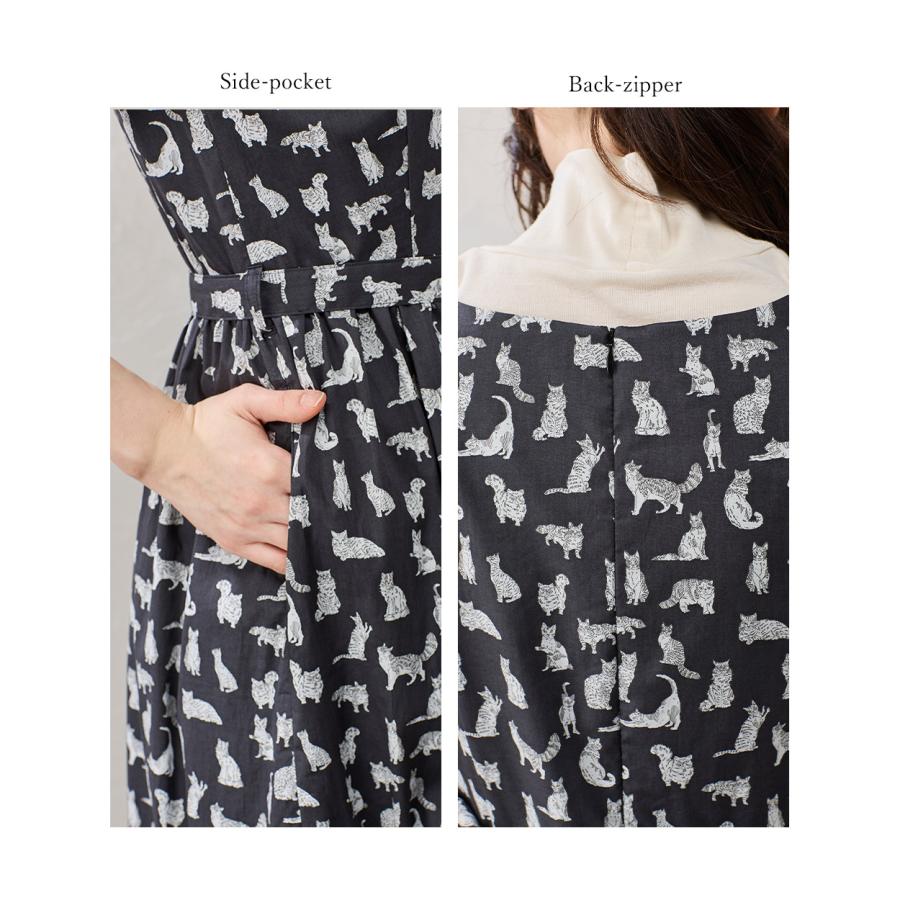 リバティ タナローン ワンピース レディース 日本製 ノースリーブ 春