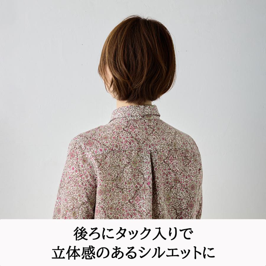 限定品】日本製 ブラウス 花柄 長袖 レディース ポリエステル100％ 春