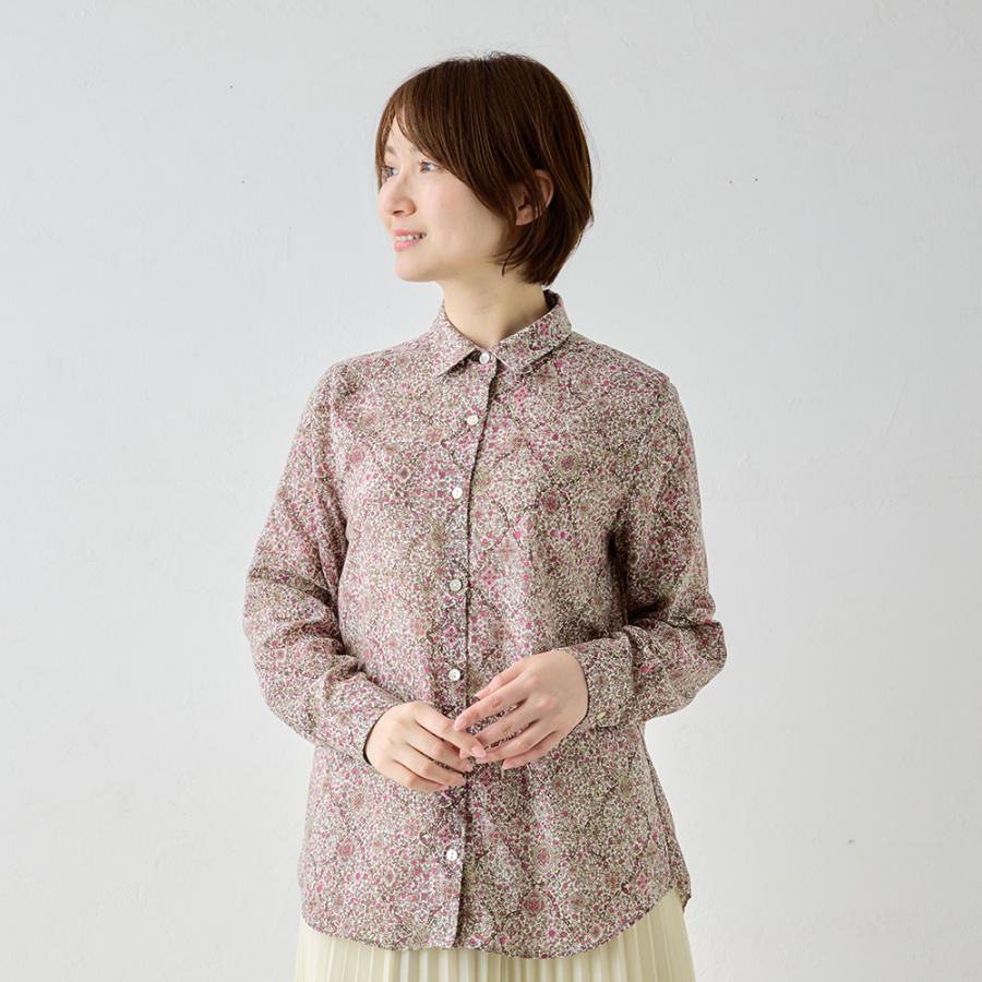 限定品】日本製 ブラウス 花柄 長袖 レディース ポリエステル100％ 春