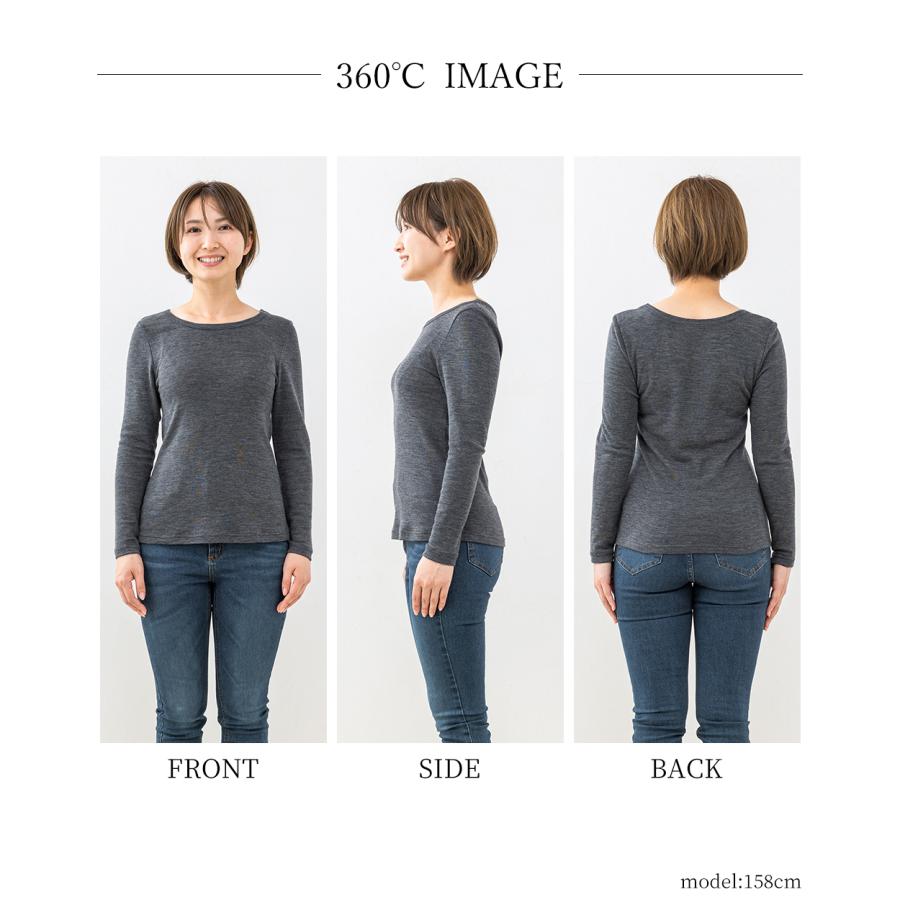 メリノウール 日本製 tシャツ インナー 登山 シャツ 長袖 レディース クルーネック 無地 カットソー 長袖ｔシャツ アンダーウェア |  | 29