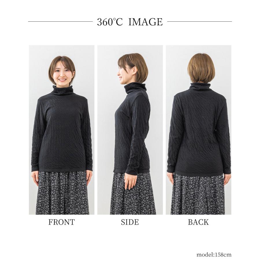 日本製 ハイネック レディース ハイネックtシャツ タートルネック 長袖tシャツ 綿 コットン ウール あったか 秋冬 8190837 |  | 22