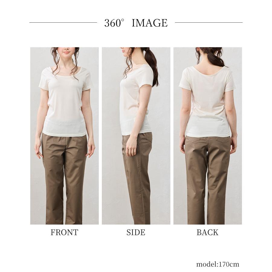 日本製 シルク100％ バレエネック バレリーナネック tシャツ インナー