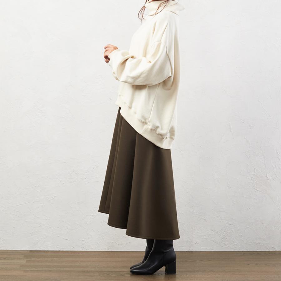 ダンボールニット スカート 秋冬 ロング Aライン フレア レディース