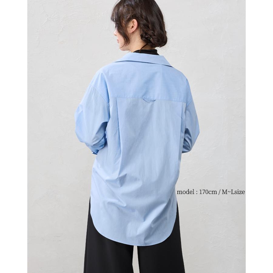 日本製 綿100% ブラウス レディース シャツ カンクリーニ オーバーサイズ トップス 長袖 ポケット フォーマル ビジネス オフィス カジュアル 羽織 重ね着 |  | 17