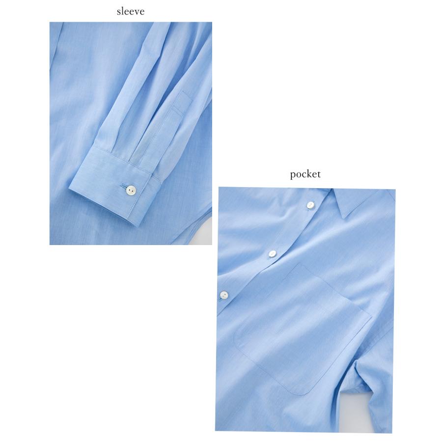 日本製 綿100% ブラウス レディース シャツ カンクリーニ オーバーサイズ トップス 長袖 ポケット フォーマル ビジネス オフィス カジュアル 羽織 重ね着 |  | 20