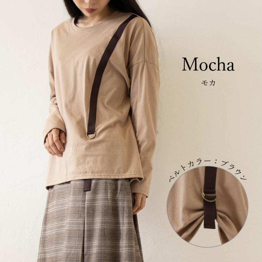 ロンt レディース 無地 40代 長袖 アシメトップス アシメシャツ