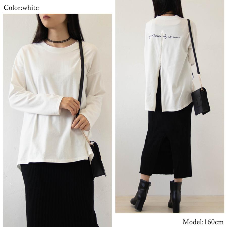 ロンt レディース トップス カットソー ファスナー コットン 個性的 変形 ファッション 長袖 日本製 春 秋 冬 代 30代 40代 Span 通販 Yahoo ショッピング