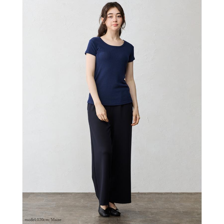 メリノウール 日本製 リブ クルーネック tシャツ インナー レディース 半袖 登山 インナー ベースレイヤー カットソー |  | 24