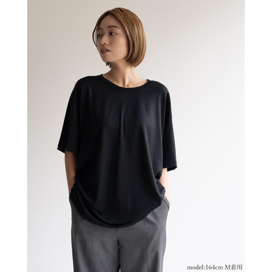 メンズ スーパー160 メリノウール 日本製 尾州織り 半袖 BIG tシャツ