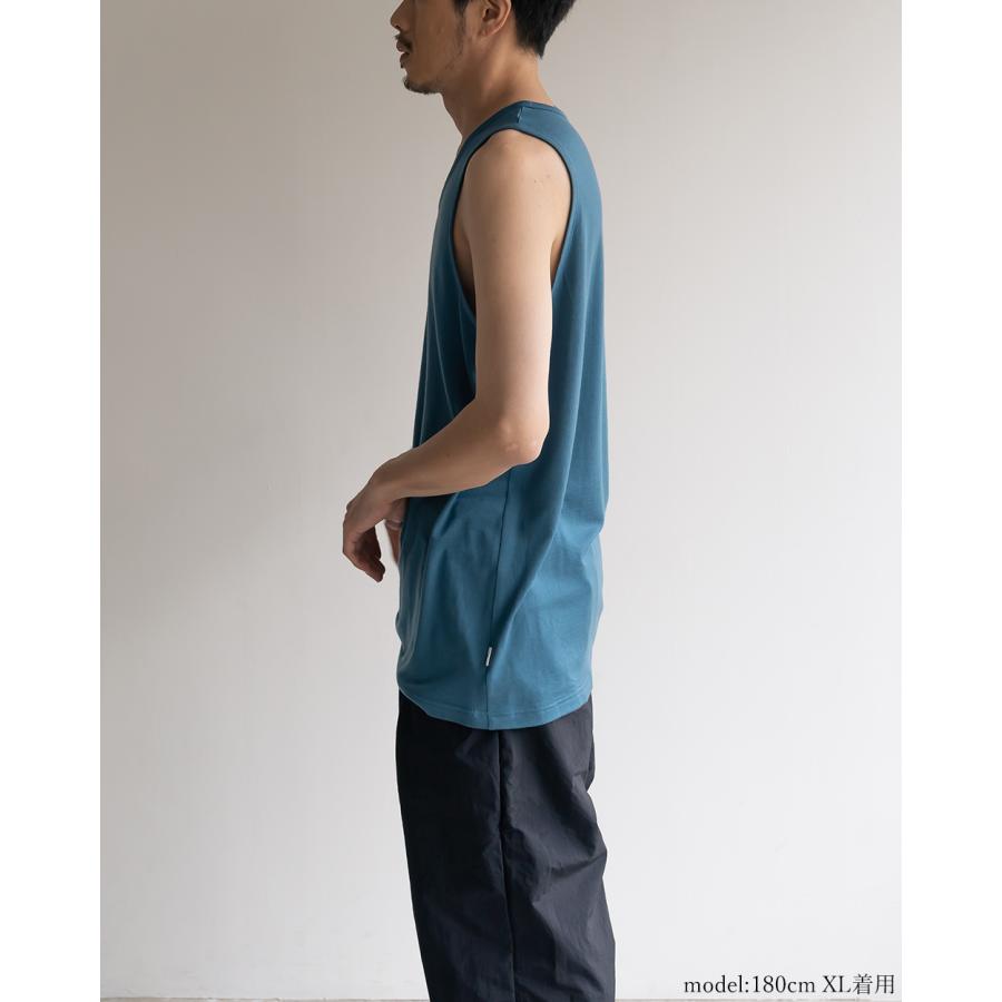 メンズ スーパー160 メリノウール 日本製 尾州織り タンクトップ