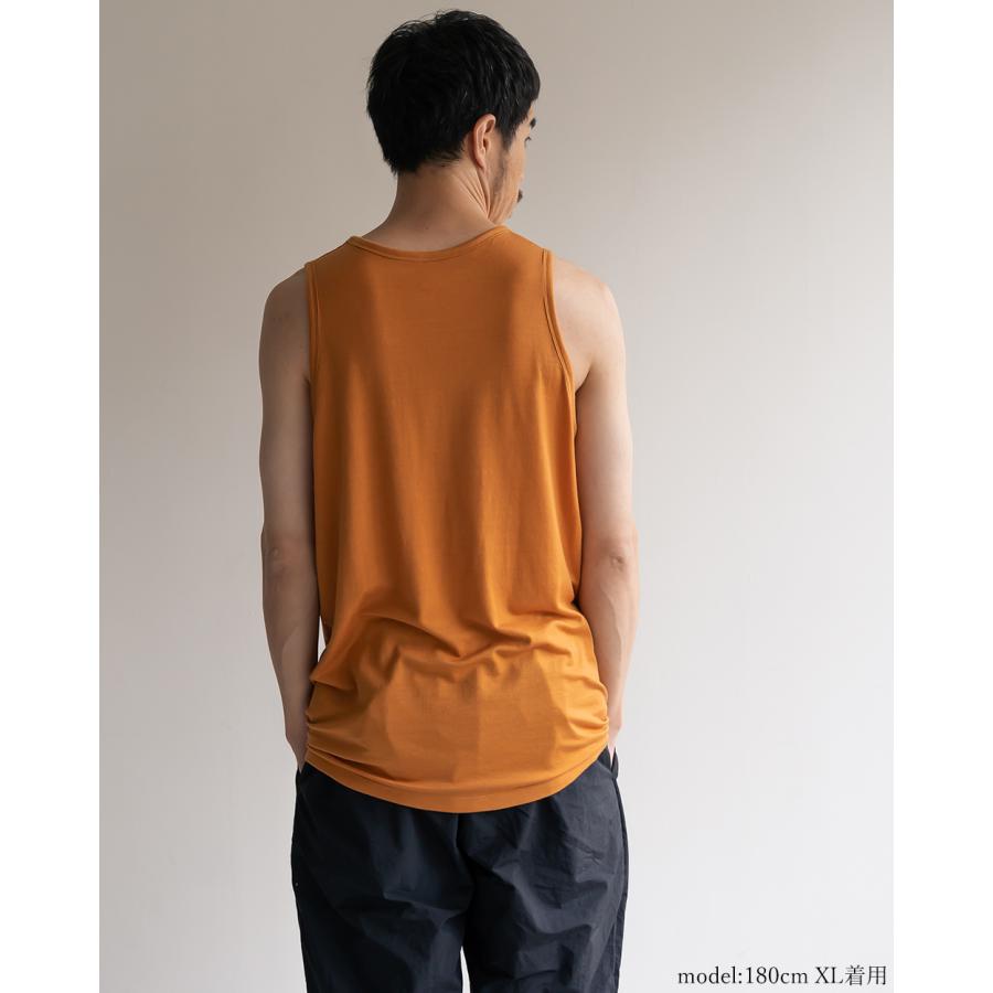 メンズ スーパー160 メリノウール 日本製 尾州織り タンクトップ