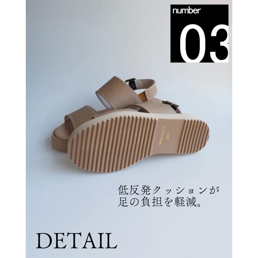 日本製 厚底レザーサンダル サンダル 本革 レザー 厚底 夏 靴 くつ