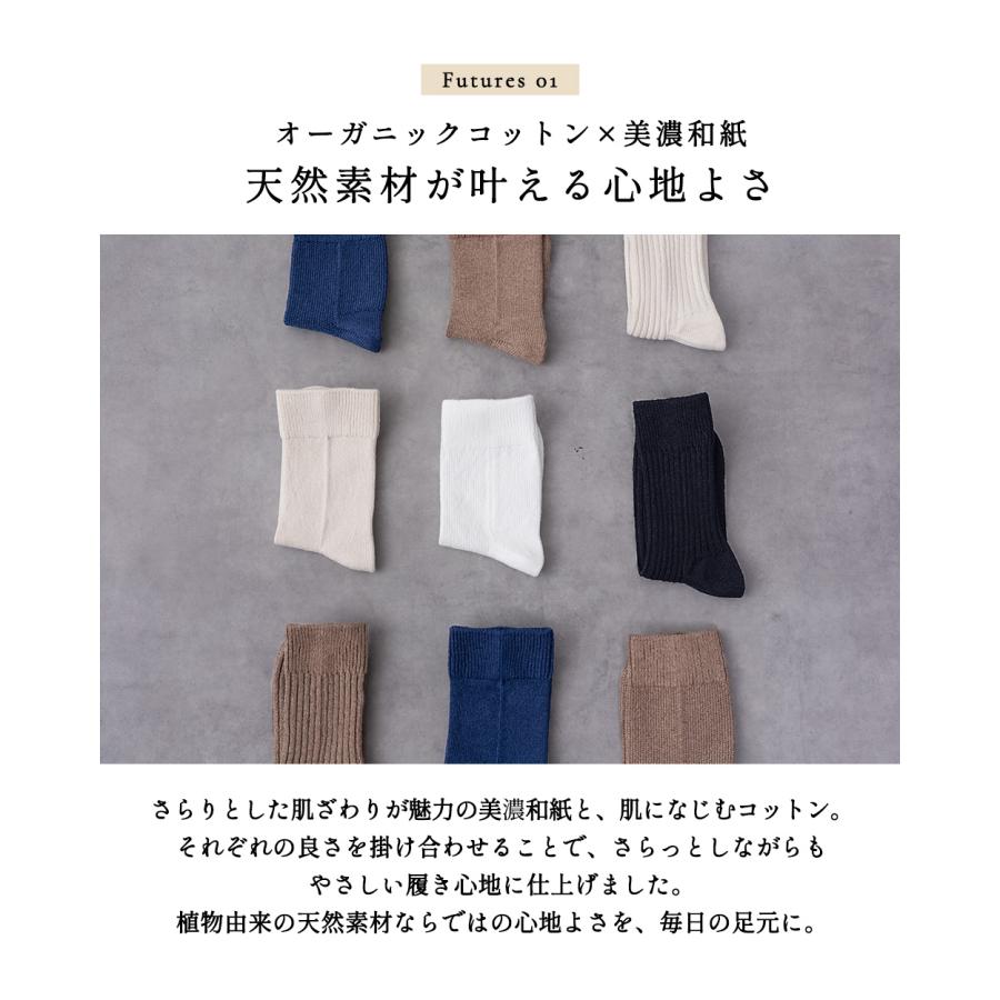 【ホールガーメント】靴下 美濃和紙 和紙 日本製 岐阜 綿 コットン くつ下 レディース ソックス スニーカー用ソックス ムレない 防臭 天然素材 ナチュラル |  | 17