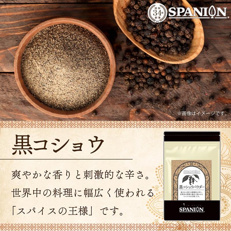 黒コショウ パウダー 100g 黒胡椒 100％ ブラックペッパー 粉末 自社農薬検査 SPANION | SPANION | 02