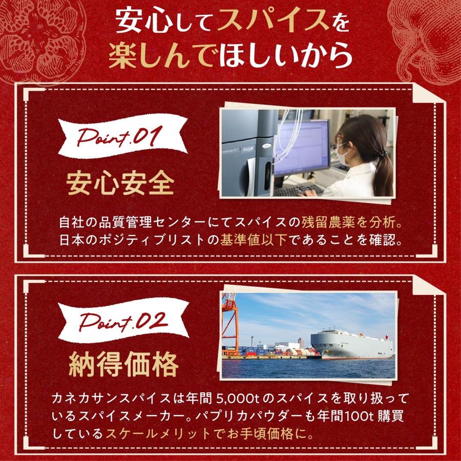 パプリカパウダー 100g パプリカ 赤色 色付け 粉末 ぱぷりか 自社農薬検査合格 スパイスカレー レビュープレゼント SPANION | SPANION | 05